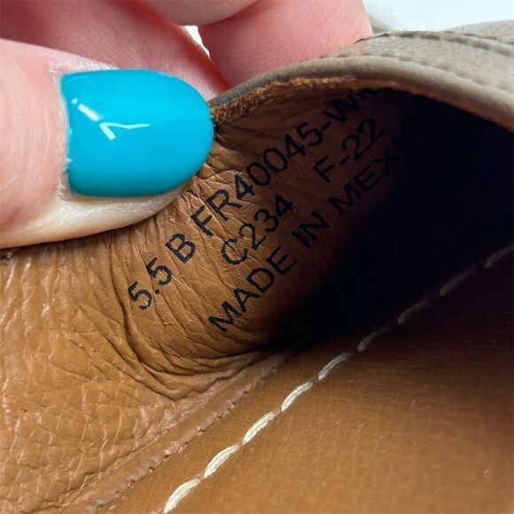 Frye Women's Carson Ballet Flats Taupe Brown Gray Leather Size 5.5 B Casual - Picture 13 of 13